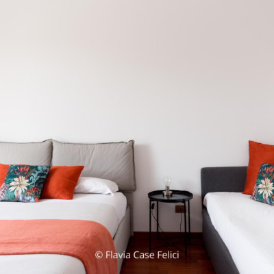 home staging di casa vacanze a Roma - camera