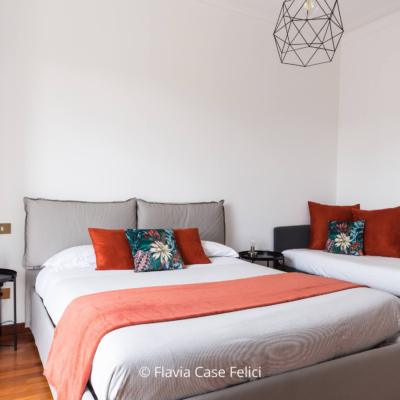 home staging di casa vacanze a Roma - camera